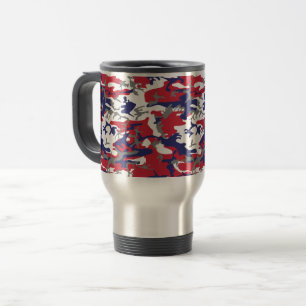 Mug De Voyage 4 juillet, Jour de l'Indépendance, Gris Camouflage