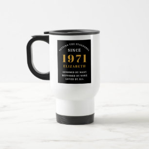 Mug De Voyage 50e anniversaire 1971 Black Gold pour sa personnal