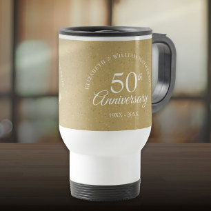 Mug De Voyage 50e Anniversaire de Mariage Noces d'Or Confettis d