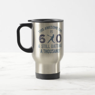 Mug De Voyage 60e anniversaire de baseball papa