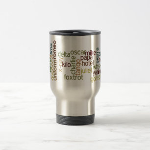 Mug De Voyage A à téléphonie d'alphabet phonétique de Z (Wor