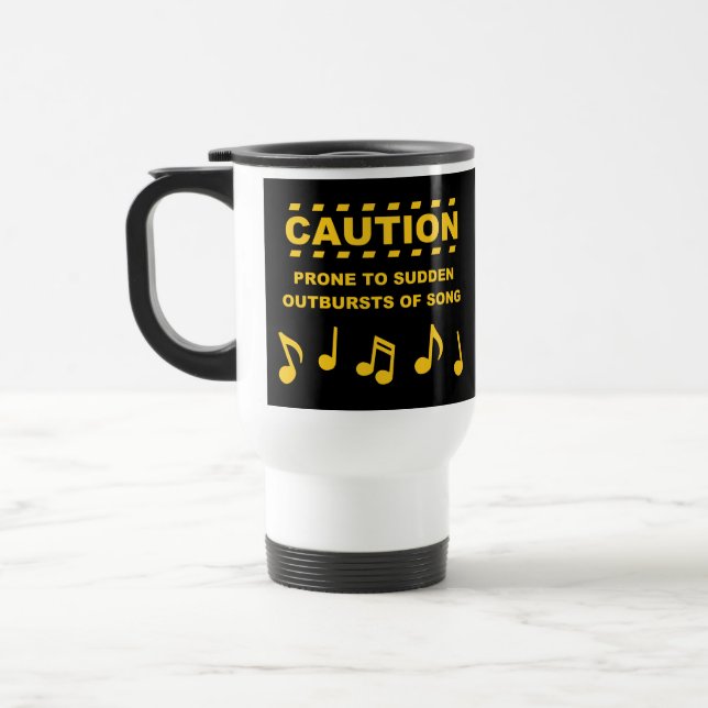 Mug De Voyage À accès soudains enclins de précaution de chanson (Gauche)