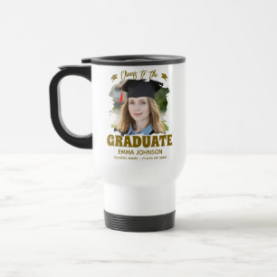 Mug De Voyage À la réussite du diplômé Photo personnalisée avec