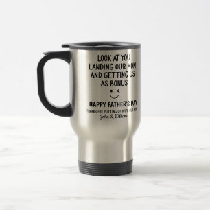 Mug De Voyage À notre beau-père Regardez votre maman atterrir