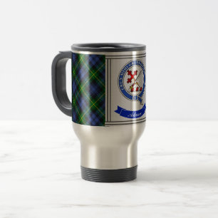 Mug De Voyage Adam Clan Badge & Tartan Personnalisé