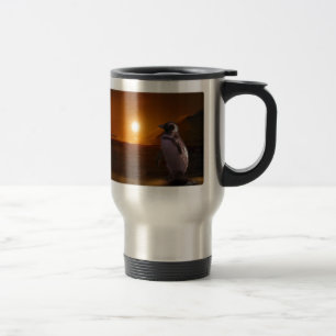Mug De Voyage Adelie Penguin et coucher de soleil antarctique