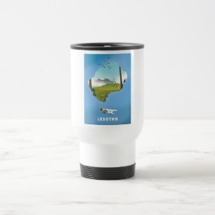 Mug De Voyage Affiche de ski Lesotho Afrique du Sud