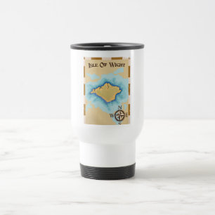 Mug De Voyage Affiche de voyage carte au trésor de l'île de Wigh