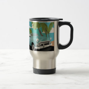 Mug De Voyage Affiche de voyage de voiture vintage cuba