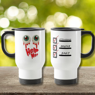 Mug De Voyage Aidez-moi yeux de zombie de professeur Halloween
