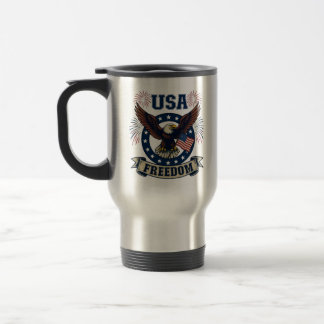 Mug De Voyage Aigle Américain Patriotique Personnalisé USA Liber