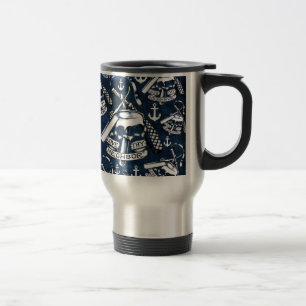 Mug De Voyage Aimez thy rétro motif de tatouage de voisins dans
