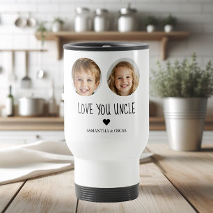 Mug De Voyage Aimez-vous oncle   Photo à deux visages personnali