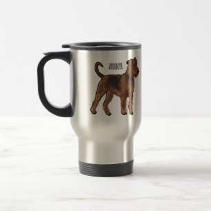 Mug De Voyage Airedale terrier dog cartoon