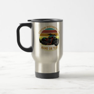 Mug De Voyage Ajouter un nom Modifier le texte Vintage Rainbow M