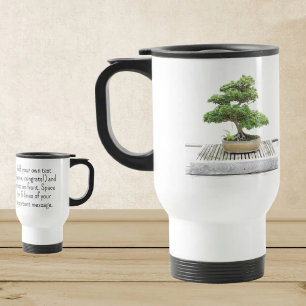 Mug De Voyage Ajouter une photo Arbre Bonsaï 15oz Cadeau de fami