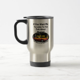 Mug De Voyage Ajouter votre nom de voiture photo, texte parler d
