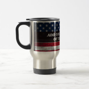 Mug De Voyage Ajouter votre texte sur le drapeau américain