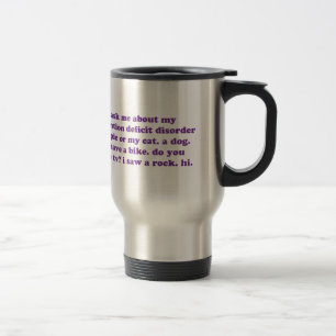 Mug De Voyage AJOUTEZ la citation drôle de TDAH - pourpre