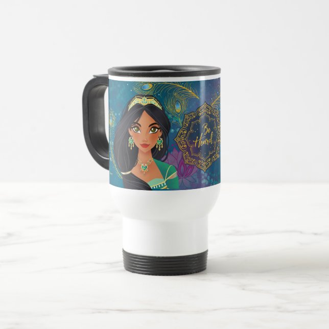 Mug De Voyage Aladdin | Jasmine "Soyez entendu" (Devant gauche)