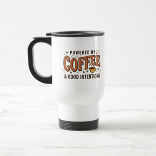 Mug De Voyage Alimenté par le café Rétro Typographie 70s