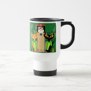 Mug De Voyage Alley Cats Amusants Bowling Animaux Conception Rét
