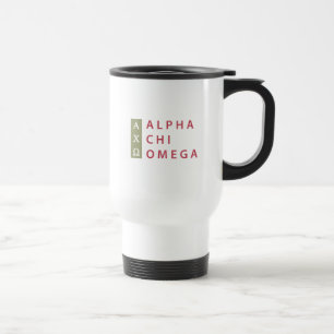 Mug De Voyage Alpha Chi Omega Logo Empilé