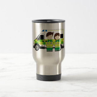 Mug De Voyage Ambulance de bande dessinée et EMT