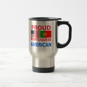 Mug De Voyage Américain portugais fier