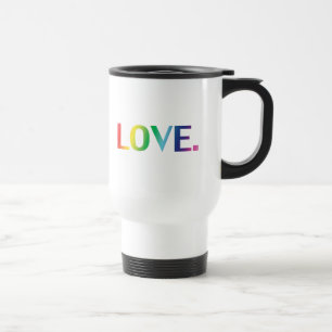 Mug De Voyage Amour, couleurs arc-en-ciel fierté lgbt lgbtq gay
