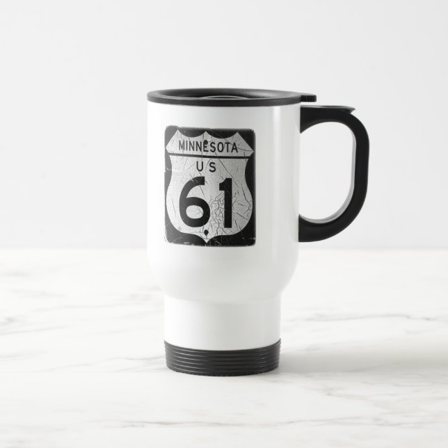 Mug De Voyage Ancien panneau de l'autoroute 61 (Droite)