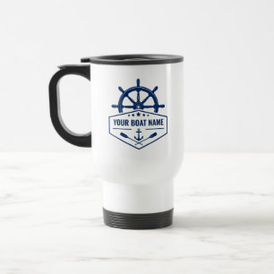 Mug De Voyage Ancre nautique Oars & Helmer avec votre nom de bat