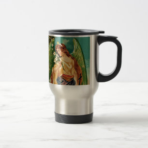Mug De Voyage Angel tenant une branche florale
