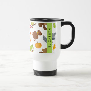 Mug De Voyage Animaux de forêt, Animaux de forêt, Votre nom