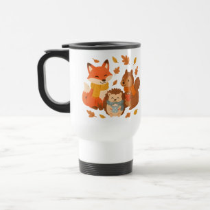 Mug de voyage Animaux de la forêt automnale