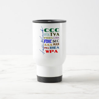 Mug De Voyage Anniversaire de nouveau contrat de Franklin D.