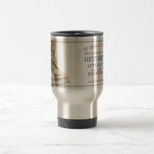 Mug De Voyage Annonce de retraite avec de vieilles bottes V2.0