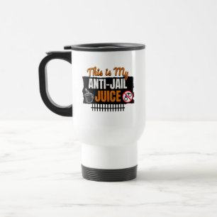 Mug De Voyage Anti-Jail Juice - Humour sur le café et la caféine