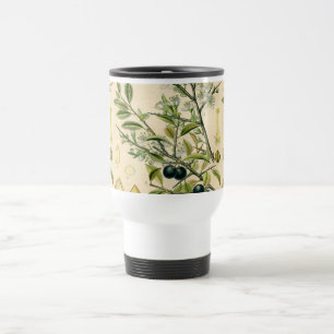 Mug De Voyage Antique Blackthorn Botanique Imprimé Fleur Berry