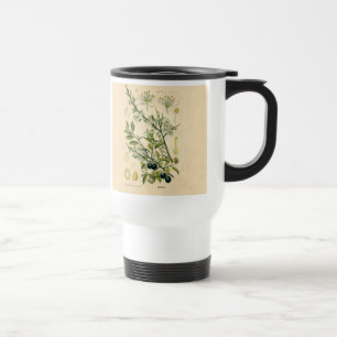 Mug De Voyage Antique Blackthorn Botanique Imprimé Fleur Berry