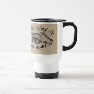 Mug De Voyage Antiquité des yeux Publicité optique