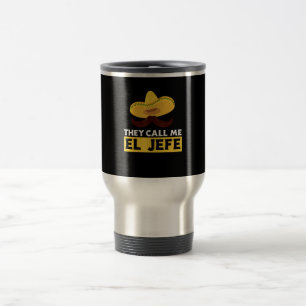 Mug De Voyage Appelez-moi Jefe Funny Chef Mexicain Cook Boss Cad