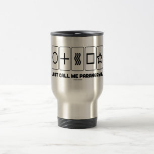 Mug De Voyage Appelez-Moi Paranormal (Cartes Zener)