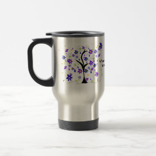Mug De Voyage Arbre Floral Fantaisiste avec Citation