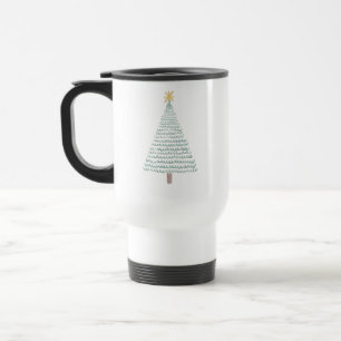 Mug De Voyage Arbre vert moderne de Noël