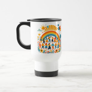 Mug de voyage Arc-en-ciel d'unité et de diversité