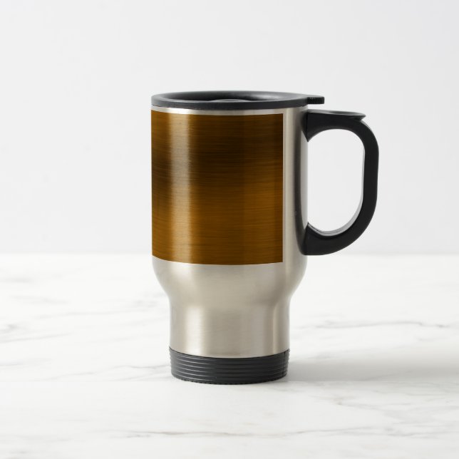 Mug De Voyage Arrière - plan de bronze brossé (Droit)