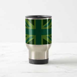 Mug De Voyage Arrière - plan de style Drapeau Turquoise vert Uni