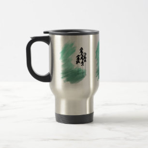 Mug De Voyage art de l'arbre vert scandinave simple moderne ment