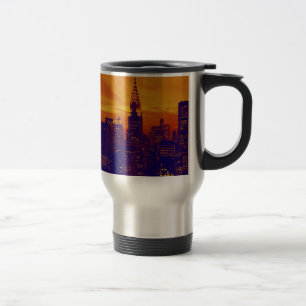 Mug De Voyage Art pop orange bleu New York City